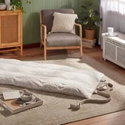 Luxe Faux Fur Lounge Pillow Ivory - Threshold™