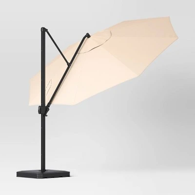 11'x11' Offset Patio Umbrella Tan - Black Pole - Threshold™ 11'x11' Offset Patio Umbrella Tan - Black Pole - Threshold™ -Threshold shop GUEST 0726e7e6 783f 4440 a85f 3e4d1b881a44
