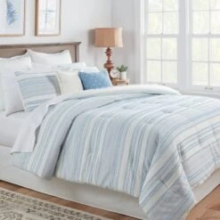 8pc Clipped Jacquard Stripe Comforter Bedding Set - Threshold™