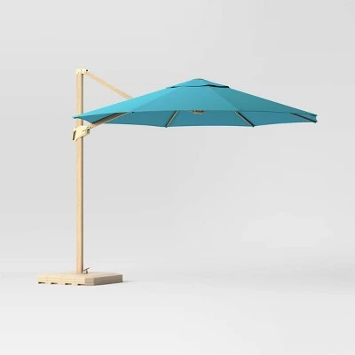 11'x11' Offset Patio Umbrella - Light Wood Pole - Threshold™ 11'x11' Offset Patio Umbrella - Light Wood Pole - Threshold™ -Threshold shop GUEST 081b8e95 cf68 4752 adda 7a85d0a3bba3