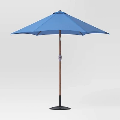 9'x9' Market Patio Umbrella - Light Wood Pole - Threshold™ 9'x9' Market Patio Umbrella - Light Wood Pole - Threshold™ -Threshold shop GUEST 0a06f70c 7dde 4a88 9f3e 1163305f597b