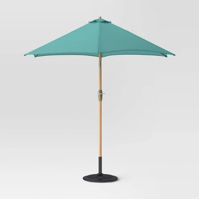 9'x9' Market Patio Umbrella - Light Wood Pole - Threshold™ 9'x9' Market Patio Umbrella - Light Wood Pole - Threshold™ -Threshold shop GUEST 0d7920cf fc5f 4dad a993 553b51c3c213