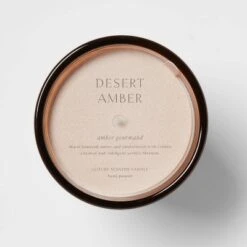 Colored Vase Glass With Dustcover Desert Amber Candle Brown - Threshold™ -Threshold shop GUEST 17985ae3 27c8 4003 81ff b8a92517a9b9