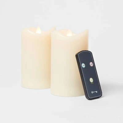 2pk 5" x 3" LED Flickering Flame Candle Cream - Threshold™ 2pk 5" X 3" LED Flickering Flame Candle Cream - Threshold™ -Threshold shop GUEST 18b5e171 983f 4e03 99a3 31027ea34716