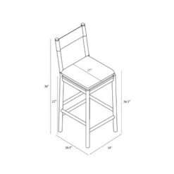 Emery Wood Counter Height Barstool With Upholstered Seat And Sling Back Natural - Threshold™ Designed With Studio McGee 5 Emery Wood Counter Height Barstool With Upholstered Seat And Sling Back Natural - Threshold™ Designed With Studio McGee -Threshold shop GUEST 195f58ad 8370 4b07 a2c7 caa1f841e5e6