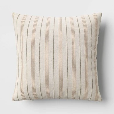 Cotton Flax Woven Striped Square Throw Pillow - Threshold™ Cotton Flax Woven Striped Square Throw Pillow - Threshold™ -Threshold shop GUEST 198ca62a 31c1 4b5d b1dc 9f59aefb0017