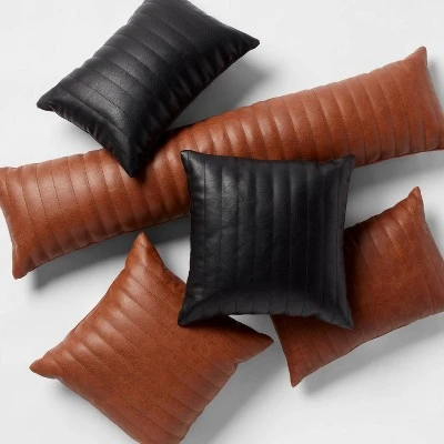 Faux Leather Channel Stitch Decorative Throw Pillow Collection - Threshold™ Faux Leather Channel Stitch Decorative Throw Pillow Collection - Threshold™ -Threshold shop GUEST 22826260 6adc 4deb b1ee 99af9dcbc589
