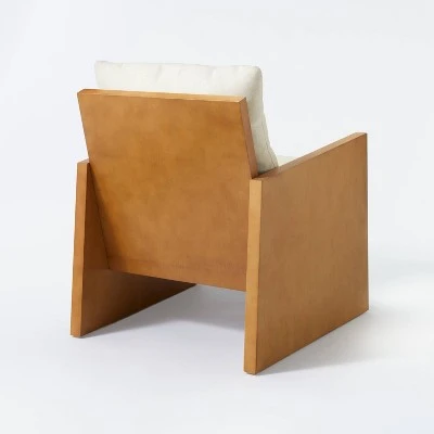 Duchesne Wood Accent Chair with Upholstered Seat and Back Cream - Threshold™ designed with Studio McGee Duchesne Wood Accent Chair With Upholstered Seat And Back Cream - Threshold™ Designed With Studio McGee -Threshold shop GUEST 24953014 21ba 4b79 86f6 10fc824431e8