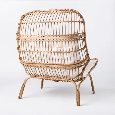 Wicker & Metal Outdoor Patio Chair, Egg Chair Natural - Threshold™ designed with Studio McGee Wicker & Metal Outdoor Patio Chair, Egg Chair Natural - Threshold™ Designed With Studio McGee -Threshold shop GUEST 28382aa6 dee2 4001 9b12 305562e94096