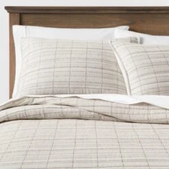 Flannel Windowpane Quilt Sham - Threshold™