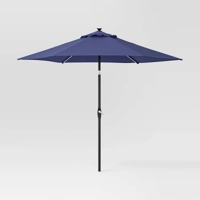 9'x9' Market Solar Patio Umbrella - Black Pole - Threshold™ 9'x9' Market Solar Patio Umbrella - Black Pole - Threshold™ -Threshold shop GUEST 32b05271 3989 44d4 89e6 f7888005452b
