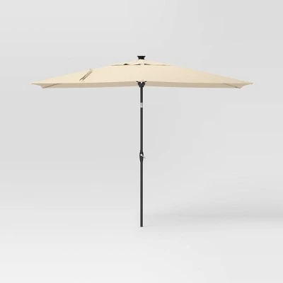 10'x6' Rectangular Solar Market Patio Umbrella - Black Pole - Threshold™ 10'x6' Rectangular Solar Market Patio Umbrella - Black Pole - Threshold™ -Threshold shop GUEST 3768e98b 7e0c 4ee3 9a11 4eb37b55a350
