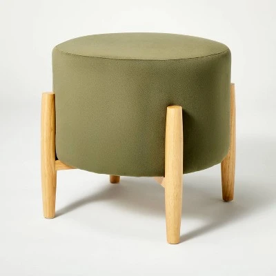 Elroy Round Velvet Ottoman with Wooden Legs - Threshold™ designed with Studio McGee Elroy Round Velvet Ottoman With Wooden Legs - Threshold™ Designed With Studio McGee -Threshold shop GUEST 3997acf9 47df 4bee 8e89 010af99702cf