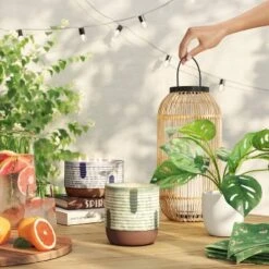 Ceramic Citronella Outdoor Candle Green - Threshold™