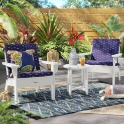 Arete Outdoor Chair Cushion Navy - Threshold™