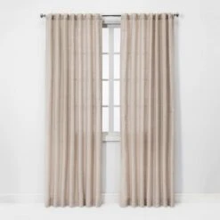 1pc Light Filtering Linen Window Curtain Panel - Threshold™ 3 1pc Light Filtering Linen Window Curtain Panel - Threshold™ -Threshold shop GUEST 4db17cab 22b1 49a0 9537 7c04d068a2c5