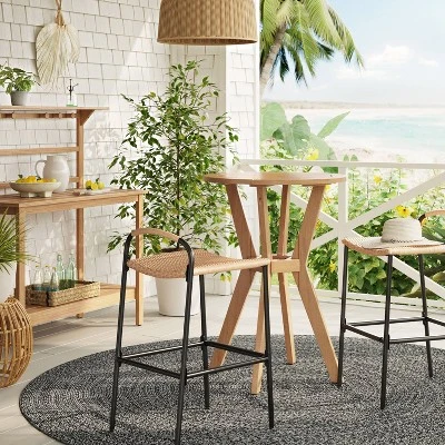 Popperton 2pk Arched Wicker Bar Height Patio Chairs, Outdoor Furniture - Black - Threshold™ designed with Studio McGee Popperton 2pk Arched Wicker Bar Height Patio Chairs, Outdoor Furniture - Black - Threshold™ Designed With Studio McGee -Threshold shop GUEST 4dd93d33 71fd 4d3f b85c 1a852291b777