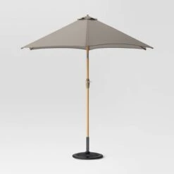 9'x9' Market Patio Umbrella - Light Wood Pole - Threshold™ 18 9'x9' Market Patio Umbrella - Light Wood Pole - Threshold™ -Threshold shop GUEST 63fceac0 63ea 47a8 9bbc 8fa650bebfc2