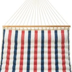 11.5' Pillowtop Outdoor Fabric Hammock Twill Stripe Red/Blue/White - Threshold™
