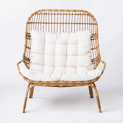 Wicker & Metal Outdoor Patio Chair, Egg Chair Natural - Threshold™ designed with Studio McGee Wicker & Metal Outdoor Patio Chair, Egg Chair Natural - Threshold™ Designed With Studio McGee -Threshold shop GUEST 72f41d28 ba19 4223 b22e 77d0c8465dd4