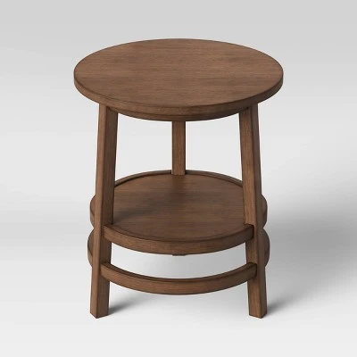 Haverhill Round Wood End Table Weathered Brown - Threshold™ Haverhill Round Wood End Table Weathered Brown - Threshold™ -Threshold shop GUEST 771341e0 b723 4f2f 9379 9af75f85b192