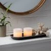 2pk 3" X 3" LED Flameless Black Wick Candles White - Threshold™