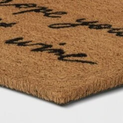 1'6"x2'6" Hope You Brought Wine Coir Doormat Tan/Black - Threshold™