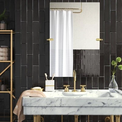 20" x 30" Frameless Rectangular Pivot Mirror Brass - Threshold™ 20" X 30" Frameless Rectangular Pivot Mirror Brass - Threshold™ -Threshold shop GUEST 8aeeb9f6 5bc2 49ae ab9d 6062d846925f