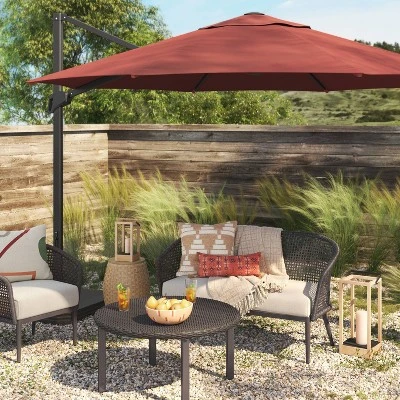 11'x11' Offset Patio Umbrella Sienna - Black Pole - Threshold™ 11'x11' Offset Patio Umbrella Sienna - Black Pole - Threshold™ -Threshold shop GUEST 8bd5ea70 8133 4c11 b6d7 4e1e1be54d26