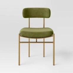 Orion Luxe Dining Chair With Brass Legs Olive Green Velvet - Threshold™ 1 Orion Luxe Dining Chair With Brass Legs Olive Green Velvet - Threshold™ -Threshold shop GUEST 9660ad34 524d 48a4 811f 443636806ae1