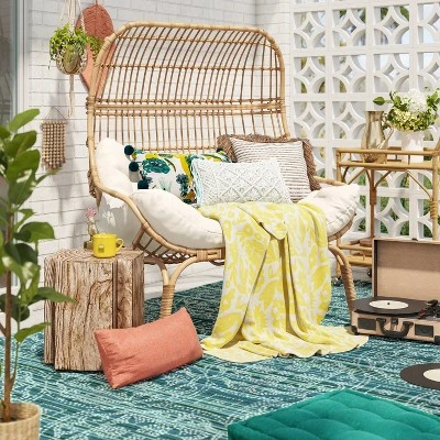 Wicker & Metal Outdoor Patio Chair, Egg Chair Natural - Threshold™ designed with Studio McGee Wicker & Metal Outdoor Patio Chair, Egg Chair Natural - Threshold™ Designed With Studio McGee -Threshold shop GUEST 98121453 7012 488d ba4f 18f874372531