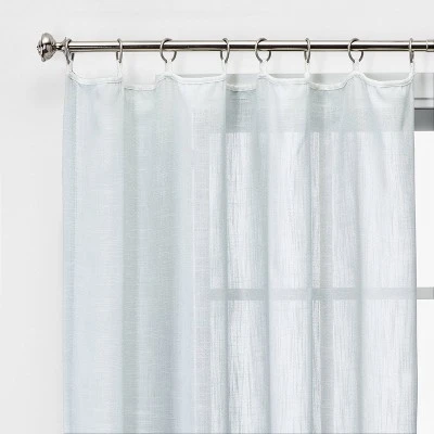 1pc 54"x84" Sheer Contrast Edge Window Curtain Panel White/Natural - Threshold™ 1pc 54"x84" Sheer Contrast Edge Window Curtain Panel White/Natural - Threshold™ -Threshold shop GUEST 98bcf3d8 5ee5 4f86 8bb7 3609dd6c8d84