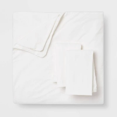 Washed Cotton Sateen Duvet & Sham Set - Threshold™ Washed Cotton Sateen Duvet & Sham Set - Threshold™ -Threshold shop GUEST 9becce31 1a07 4c85 a879 10b2362bee28