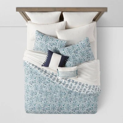 12pc Reversible Paisley Print Comforter & Sheets Set Blue/Dark Teal Blue - Threshold™ 12pc Reversible Paisley Print Comforter & Sheets Set Blue/Dark Teal Blue - Threshold™ -Threshold shop GUEST 9eb5e977 db82 4df3 a04c 4deda73e12e8