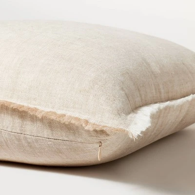 Oversized Reversible Linen Square Throw Pillow with Frayed Edges - Threshold™ designed with Studio McGee Oversized Reversible Linen Square Throw Pillow With Frayed Edges - Threshold™ Designed With Studio McGee -Threshold shop GUEST a7aaeb5f bc88 4ca6 a1d9 a3c0a3925fcc