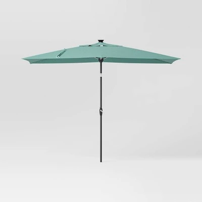 10'x6' Rectangular Solar Market Patio Umbrella - Black Pole - Threshold™ 10'x6' Rectangular Solar Market Patio Umbrella - Black Pole - Threshold™ -Threshold shop GUEST adfeb821 0b88 4e89 b0b1 ed1efe41b945