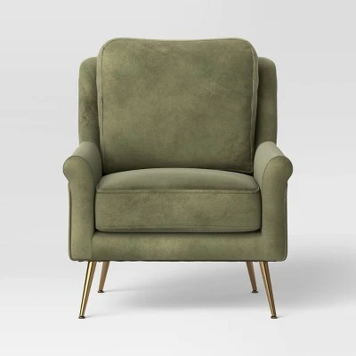 Carmine Luxe Arm Accent Chair with Brass Legs - Threshold™ Carmine Luxe Arm Accent Chair With Brass Legs - Threshold™ -Threshold shop GUEST b339a1a3 985c 4f26 93f3 767f474b8972