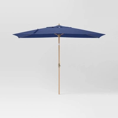 10'x6' Rectangular Market Patio Umbrella - Light Wood Pole - Threshold™ 10'x6' Rectangular Market Patio Umbrella - Light Wood Pole - Threshold™ -Threshold shop GUEST b8c26b10 00c5 4915 be62 3be6d312aa36