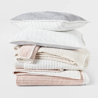 Reversible Cotton Stripe Quilt Collection - Threshold™ Reversible Cotton Stripe Quilt Collection - Threshold™ -Threshold shop GUEST b8ccb283 2195 4fc7 852f b1fe27727bba
