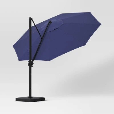 11'x11' Offset Patio Umbrella Navy - Black Pole - Threshold™ 11'x11' Offset Patio Umbrella Navy - Black Pole - Threshold™ -Threshold shop GUEST bb010e99 ede1 464a be55 7664f802d6c5