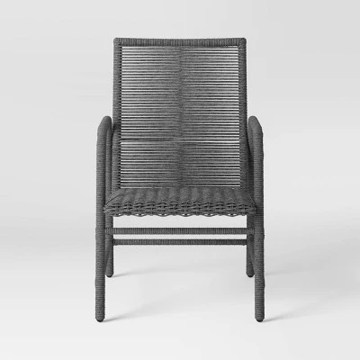 2pc Granby Padded Wicker Outdoor Patio Dining Chairs Arm Chairs Gray - Threshold™ 2pc Granby Padded Wicker Outdoor Patio Dining Chairs Arm Chairs Gray - Threshold™ -Threshold shop GUEST bca6da76 1e54 4ac7 99a4 04127581bb82