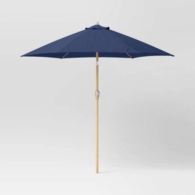 9'x9' Market Patio Umbrella - Light Wood Pole - Threshold™ 9'x9' Market Patio Umbrella - Light Wood Pole - Threshold™ -Threshold shop GUEST be73022e d97d 40e5 9e1f 587397b2c049