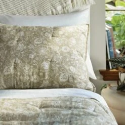 Standard Floral Print Trad Cotton Voile Lofty Quilt Sham Green - Threshold™ 3 Standard Floral Print Trad Cotton Voile Lofty Quilt Sham Green - Threshold™ -Threshold shop GUEST bf71adc4 05df 450f bbec e4fe8094f052