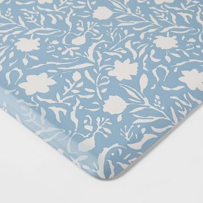 30" x 18" Floral Comfort Mat Blue - Threshold™ 30" X 18" Floral Comfort Mat Blue - Threshold™ -Threshold shop GUEST c3b52b50 f1f1 4307 a734 81a6dde2999a