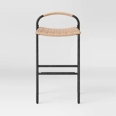 Popperton 2pk Arched Wicker Bar Height Patio Chairs, Outdoor Furniture - Black - Threshold™ designed with Studio McGee Popperton 2pk Arched Wicker Bar Height Patio Chairs, Outdoor Furniture - Black - Threshold™ Designed With Studio McGee -Threshold shop GUEST cf6f39be 54c3 4531 b7fa 373522040ec9