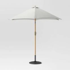 9'x9' Market Patio Umbrella - Light Wood Pole - Threshold™ 13 9'x9' Market Patio Umbrella - Light Wood Pole - Threshold™ -Threshold shop GUEST d4427da4 9c2a 44bc 98d3 b83d00a8e056