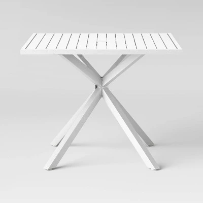 Seabury Steel 4 Person Square Patio Dining Table, Outdoor Furniture - White - Threshold™ Seabury Steel 4 Person Square Patio Dining Table, Outdoor Furniture - White - Threshold™ -Threshold shop GUEST db4ac971 10b6 4433 ac7d 032ce9d94caa