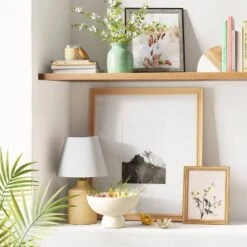 10" X 12" Float To 8" X 10" Single Image Frame Rustic Walnut/Black - Threshold™