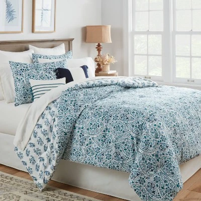 12pc Reversible Paisley Print Comforter & Sheets Set Blue/Dark Teal Blue - Threshold™ 12pc Reversible Paisley Print Comforter & Sheets Set Blue/Dark Teal Blue - Threshold™ -Threshold shop GUEST e31165b9 eb32 4a60 9bc9 358cff619d04