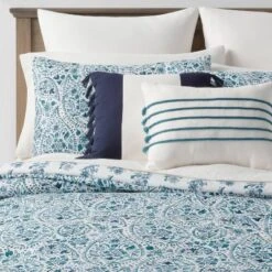 12pc Reversible Paisley Print Comforter & Sheets Set Blue/Dark Teal Blue - Threshold™ 10 12pc Reversible Paisley Print Comforter & Sheets Set Blue/Dark Teal Blue - Threshold™ -Threshold shop GUEST e3f1ec9a 3b66 4053 b0fe 00d8eb4ecda8